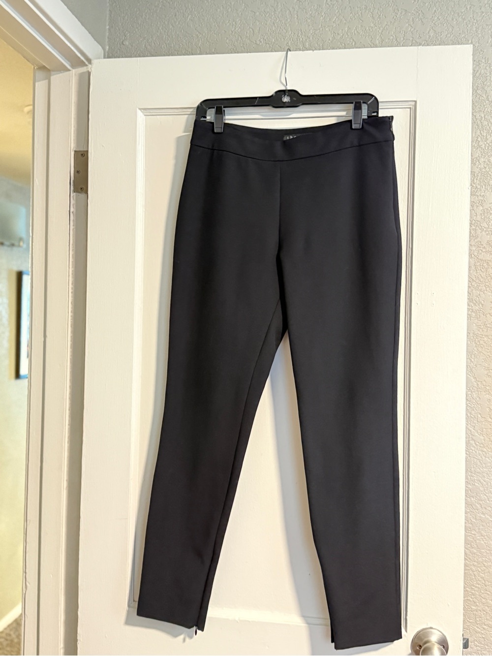 Theory Black Skinny Stretch Cotton Twill Ankle Pants SZ 10